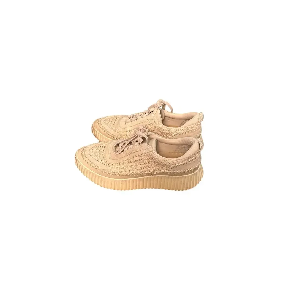 Dolce Vita Dolen sneakers in a cream woven knit material Size 10